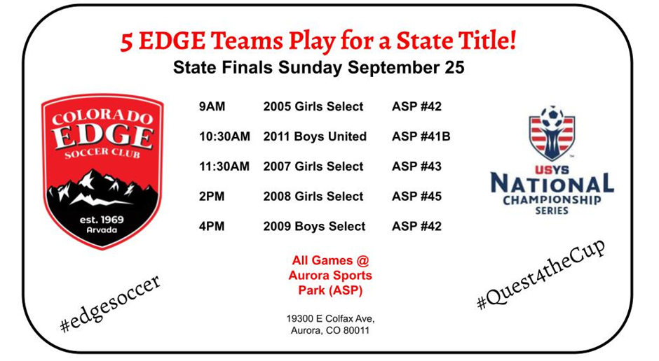 State Finals This Sunday!